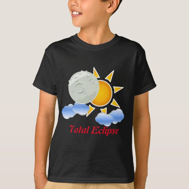 Sol och Måne Eclipse Kids' Basic T-Shirt (Framsida)