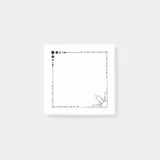 Sol och måne efter sin post-it block