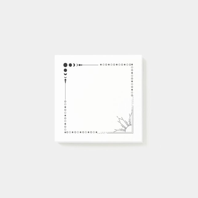 Sol och måne efter sin post-it block (Framsida)