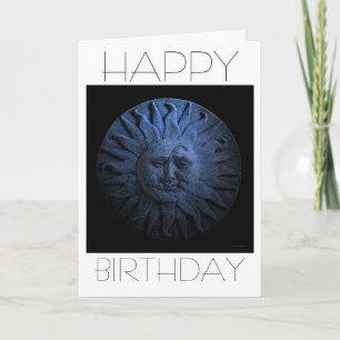 Sol och Måne födelsedagskort Kort