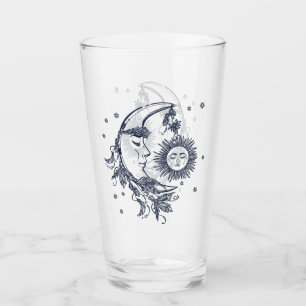 Sol och måne glaskopp
