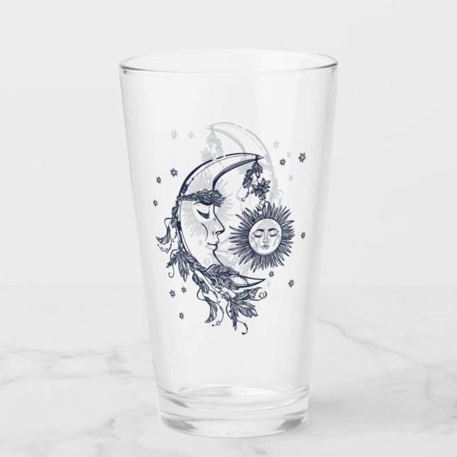 Sol och måne glaskopp (Framsida)