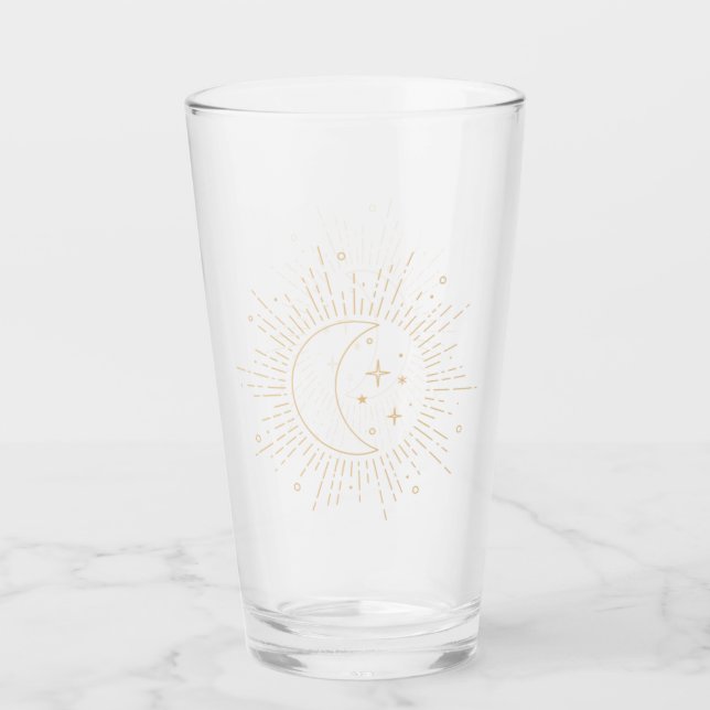 Sol och måne glaskopp (Framsida)