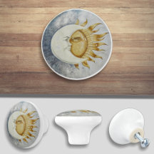 Sol och måne himmelsk design
