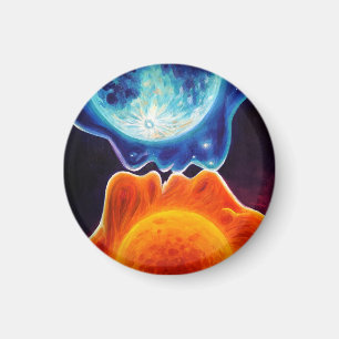 Sol och måne kyss magnet