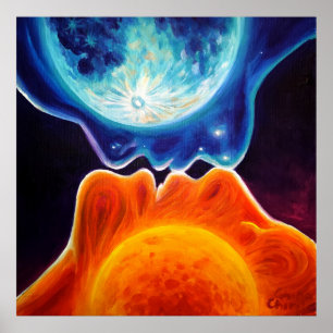 Sol och måne kyss poster