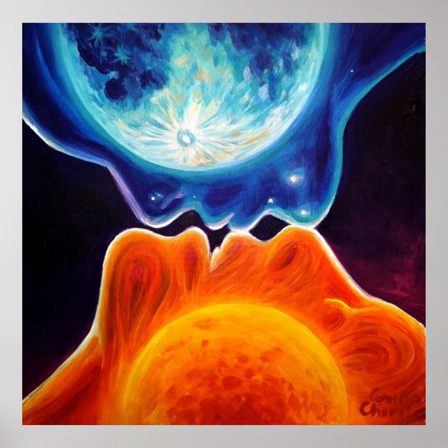 Sol och måne kyss poster (Framsidan)