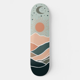 Sol och Måne Mini Skateboard Bräda 18,5 Cm