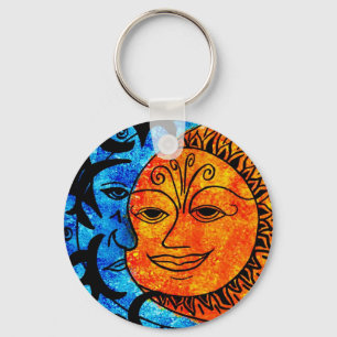 Sol och måne nyckelring