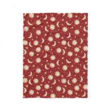 Sol och måne på rött