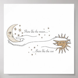 Sol och Måne Poster