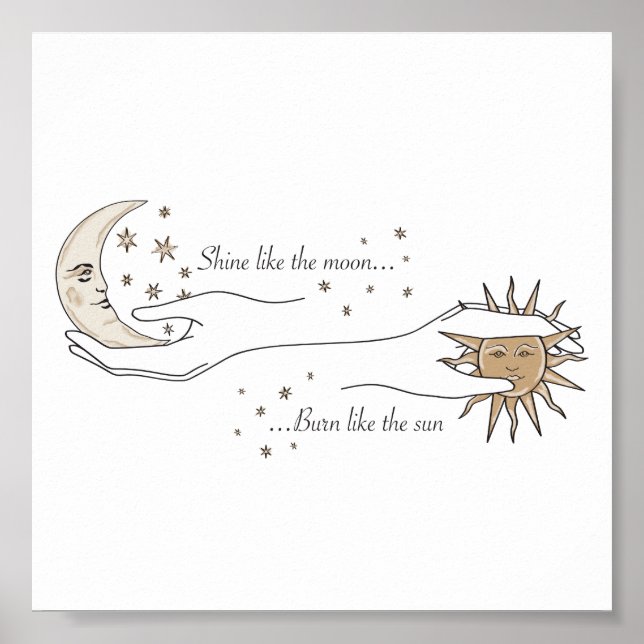 Sol och Måne Poster (Framsidan)