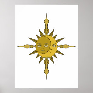 Sol och Måne Poster
