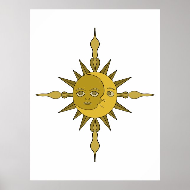 Sol och Måne Poster (Framsidan)