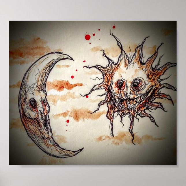 Sol och Måne Poster (Framsidan)