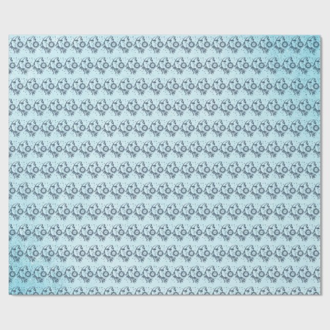 Sol och måne presentpapper (Platt)