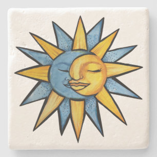 Sol och Måne Stenunderlägg