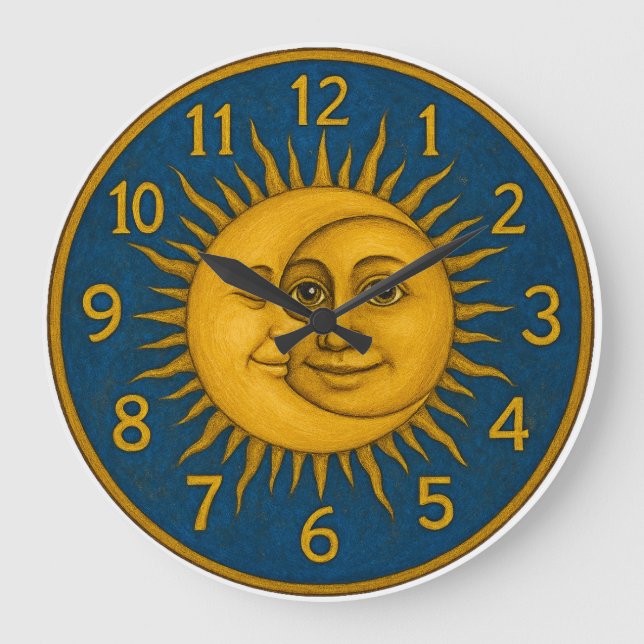 Sol och måne stor klocka (Framsida)