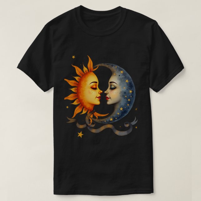 Sol och måne t shirt (Design framsida)