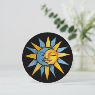Sol och Måne Tack Kort