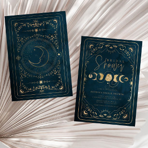 Sol och måne Tarot Celestial Bröllopsdusch Inbjudningar