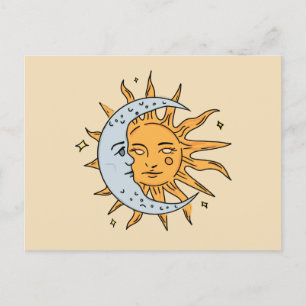 Sol och Måne Vykort