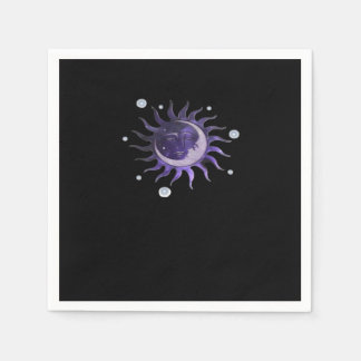 Sol och Måne Whimsigothic Gothic Witchy Witch Pappersservett