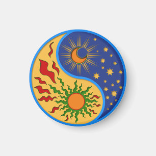 Sol och Måne Yin Yang Colorful Magnet