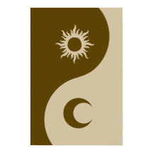 Sol och måne yin-yang
