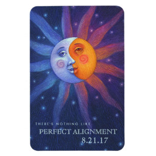 Sol- och måneförmörkelsen görar perfekt juster magnet