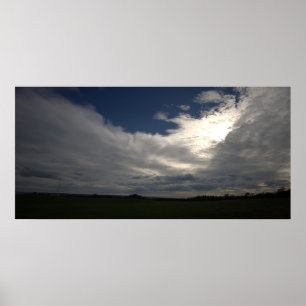 Sol och moln fotoaffisch poster