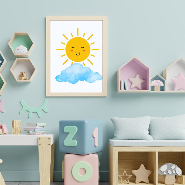 Sol och moln Nursery Poster (Skapare uppladdad)