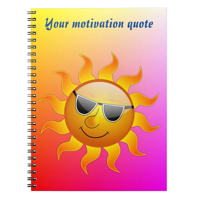 Sol och motivering för dagen anteckningsbok (Framsidan)