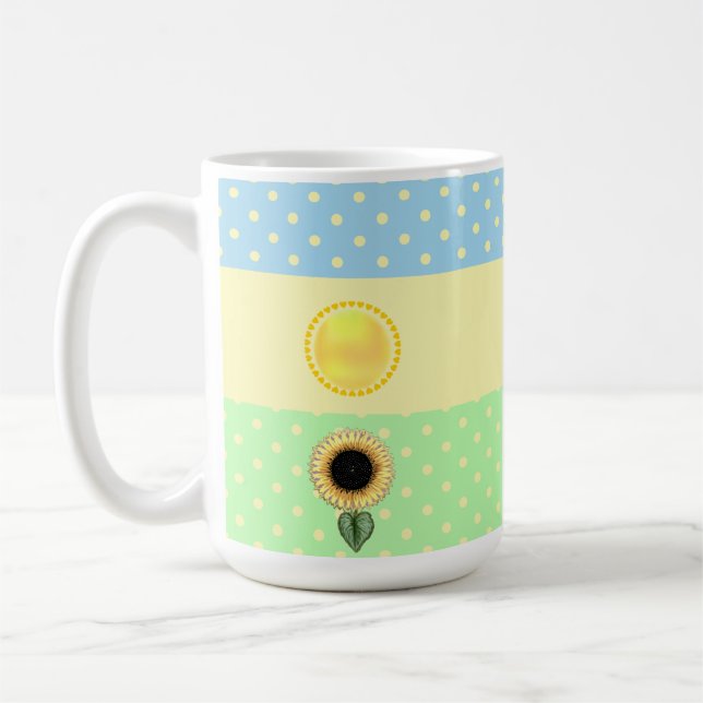 Sol och Polka dots Kaffemugg (Vänster)