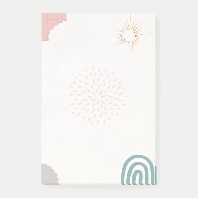 sol och regnbåge färg post-it block (Framsida)