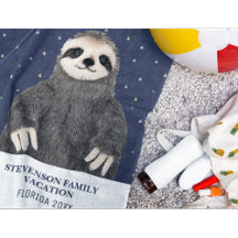 Sol och Roligt Family Vacation Sloth Mönster