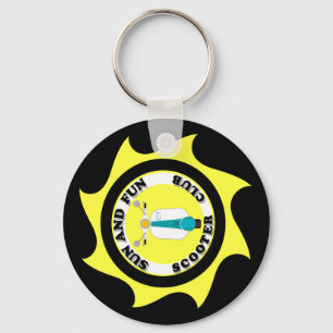 SOL OCH ROLIGTLOGOTYP KEYCHAIN (SVARTEN) NYCKELRING
