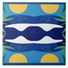 Sol och sjön kakelplatta