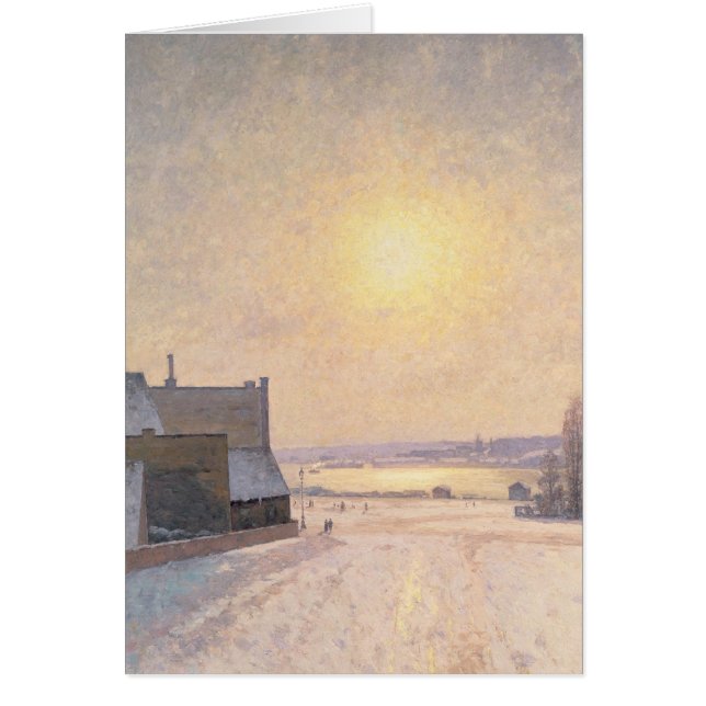 Sol och snö, plats från Stockholm Hälsningskort (Framsidan)