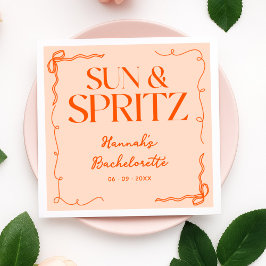 Sol och Spritz Bachelorette Helg Party Pappersservett