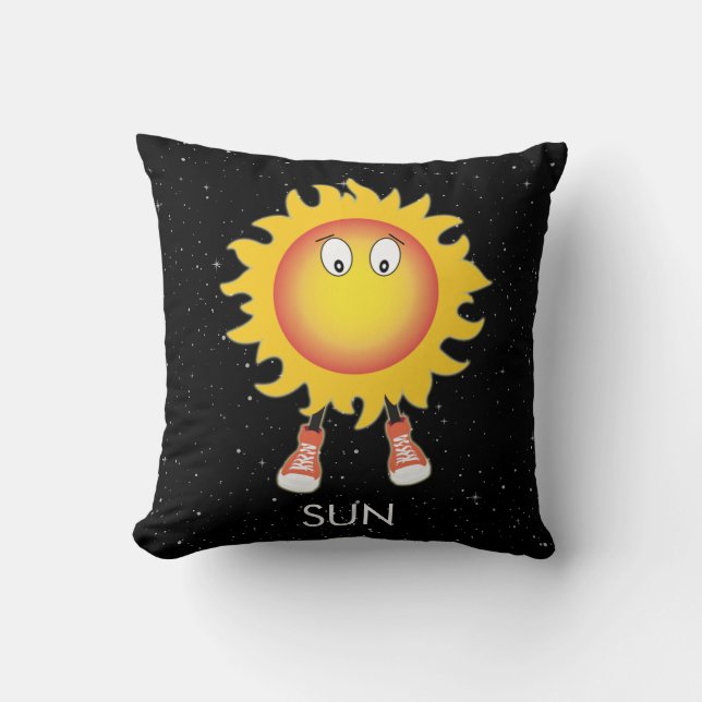 Sol och stjärnor i rymden kudde (Framsida)
