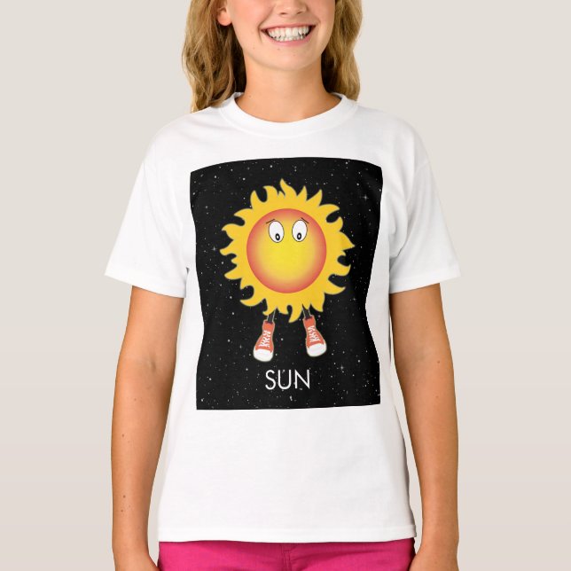 Sol och stjärnor i rymden t shirt (Framsida)
