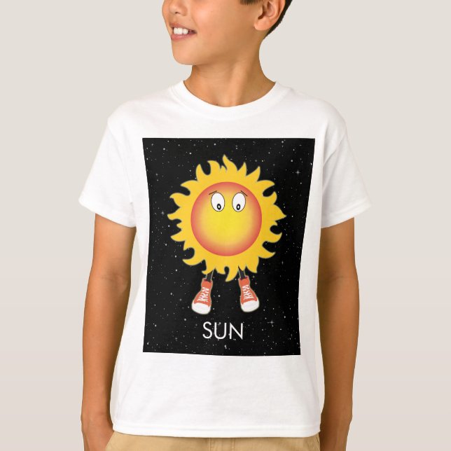 Sol och stjärnor i rymden t shirt (Framsida)