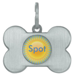 Sol och strandparaply namnbricka husdjur