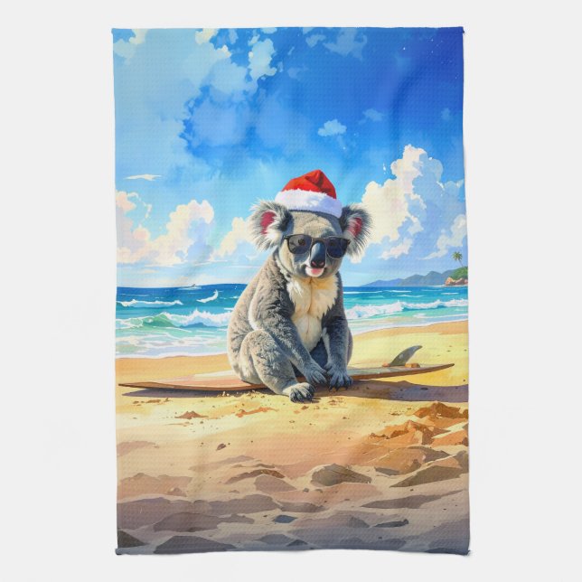 Sol och Surf Koala Tomte Hatt  Kökshandduk (Vertikal)