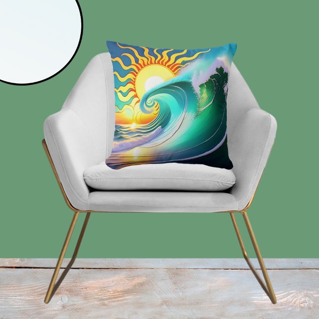 Sol och Surfa Graphic-Novelty Kudde (Skapare uppladdad)