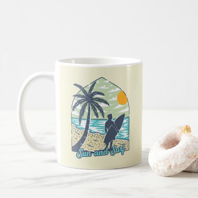 Sol och Surfa Kaffemugg (Med munk)