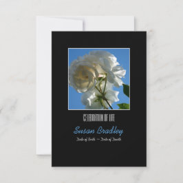 Sol och Vit ros Firande i livets inbjudan