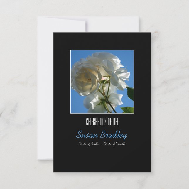 Sol och Vit ros Firande i livets inbjudan (Framsida)