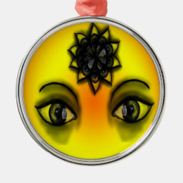 Sol ögon julgransprydnad metall